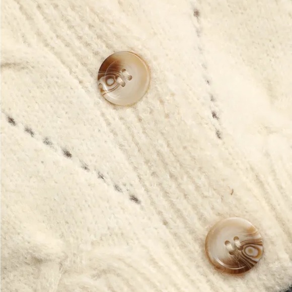Lulu’s | Straight to the Point Cream Pointelle Knit Cardigan Sweater | small - Picture 4 of 13